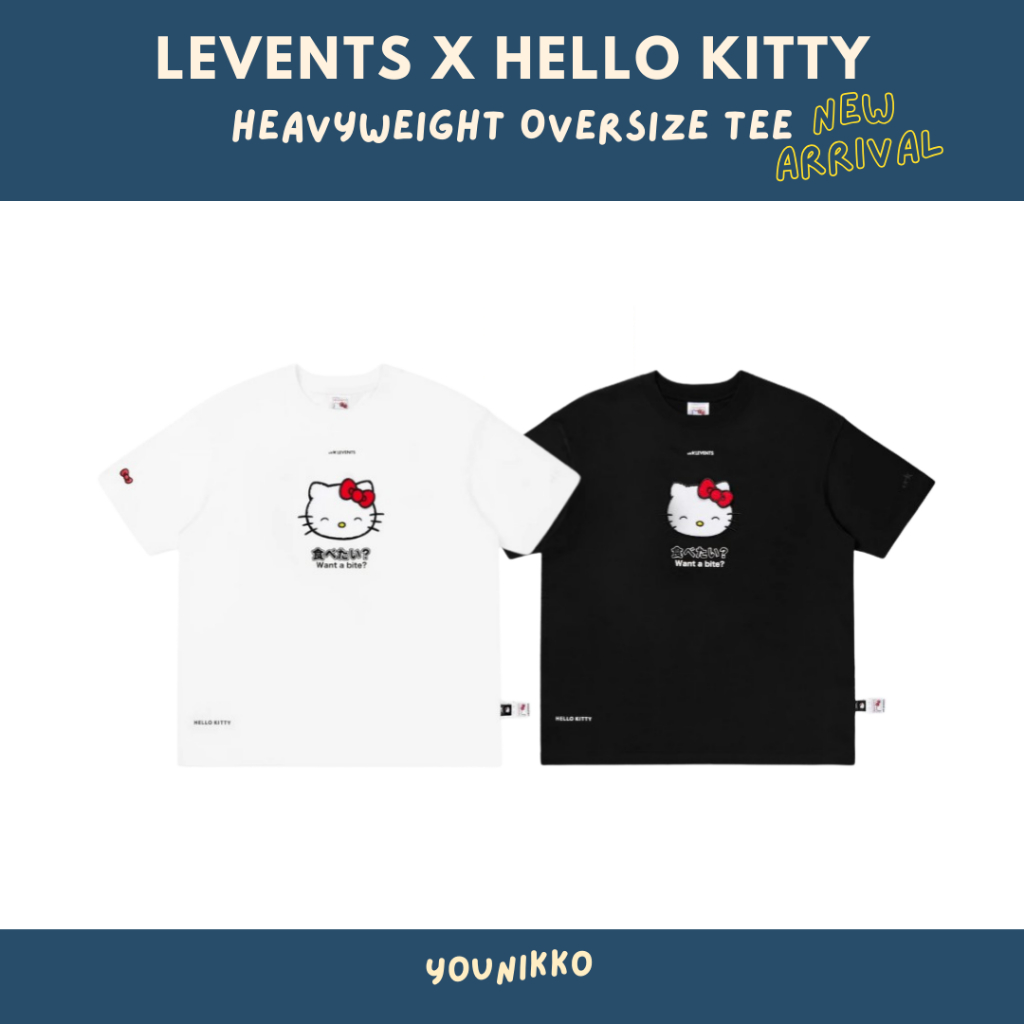 (พร้อมส่ง) NEW Levents X Kitty เสื้อยืด heavyweight oversize tee