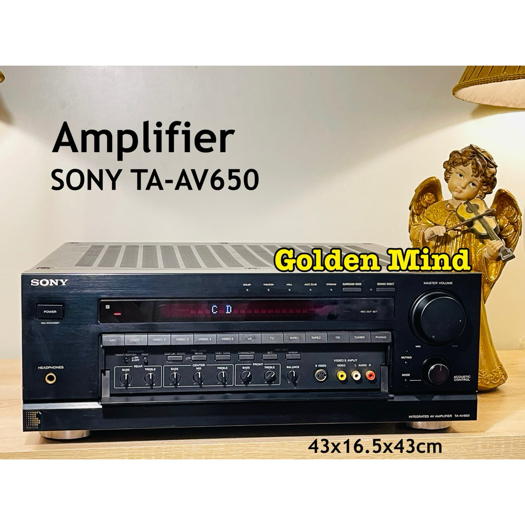 A-01-060126 เครื่องขยายเสียงมือสองจากประเทศญี่ปุ่น SONY TA-AV650 120+120W 6ohms