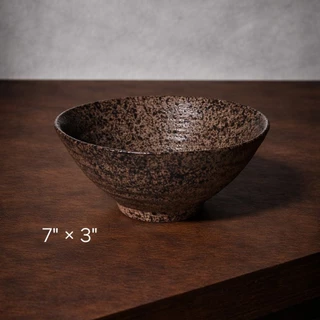 ชุดจานชาม เซรามิค ถ้วยเซรามิค จานเซรามิค สีน้ำตาล ลายช็อคโก้