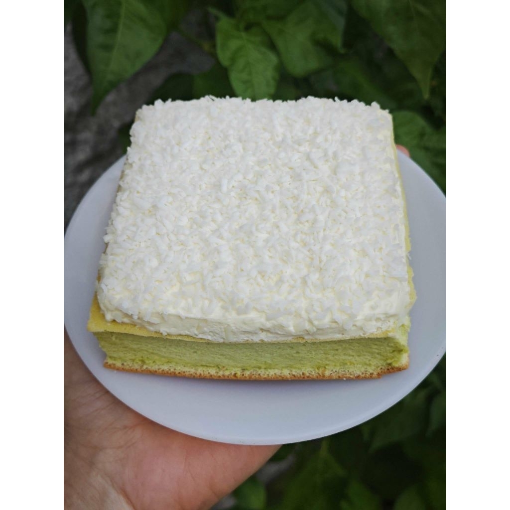 เค้กไข่ไร้แป้งครีมสดรสใบเตย-มะพร้าว สูตรคีโต