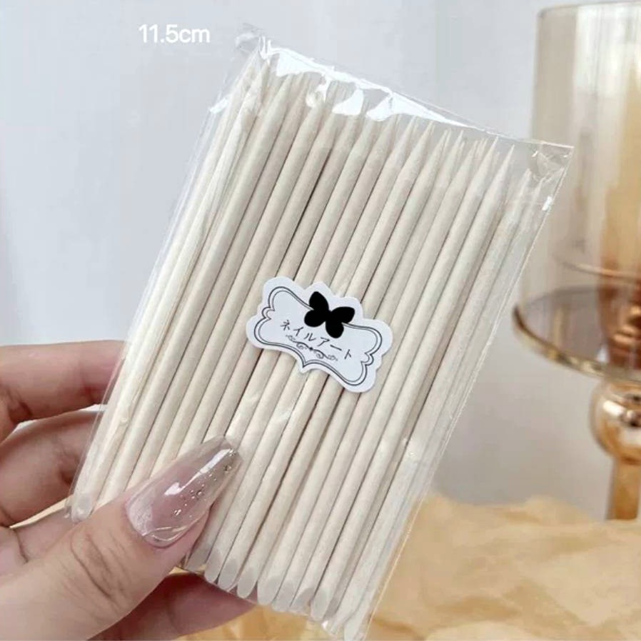 แท่งไม้ส้ม Orange Wood Stick สำหรับดันหนังขอบเล็บ ยาว 11.5ซม. พร้อมส่ง