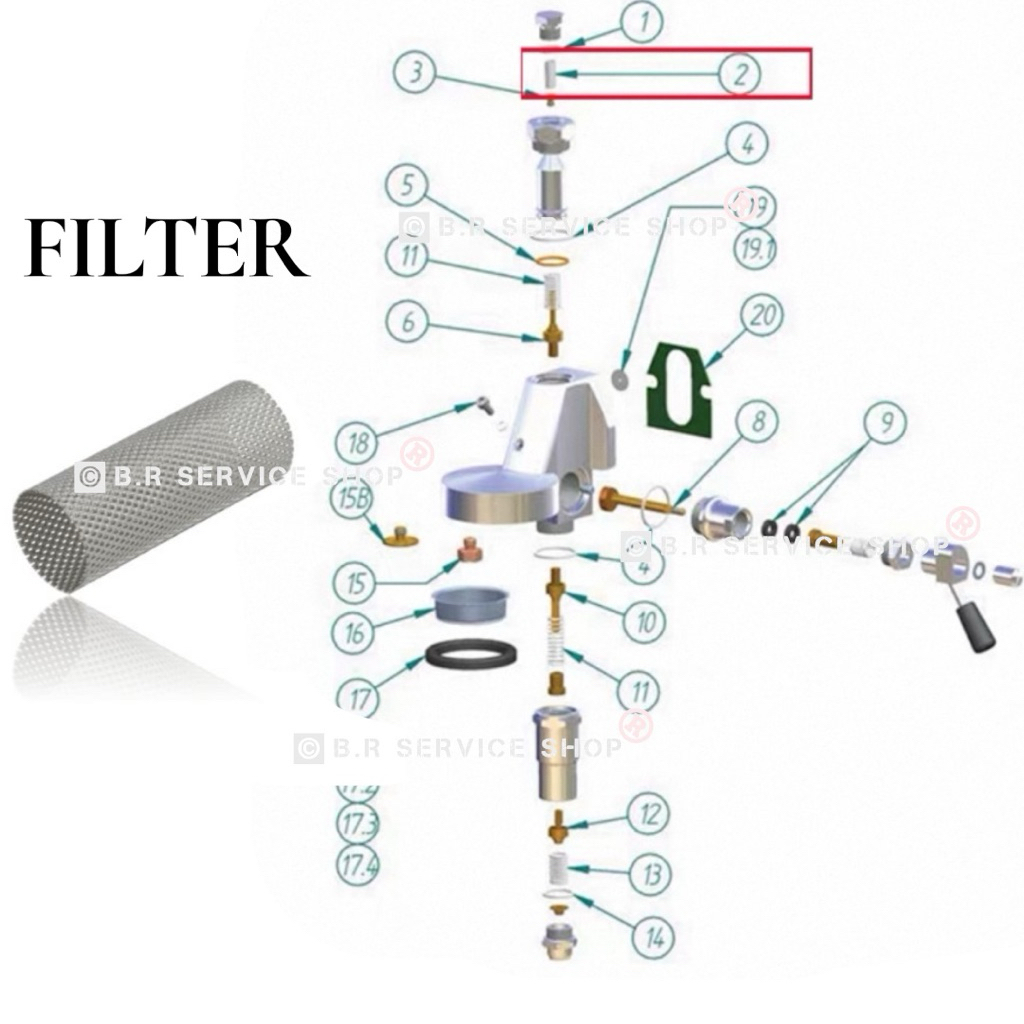 FILTER GROUP HEAD E61 #อะไหล่เครื่องชงกาแฟ