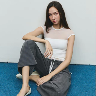 New Collection Weekend Wardrobe - Cody Semi See-Through Top เสื้ออเข้ารูปซีทรู