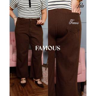 FAMOUS กางเกงปักกระเป๋า #FMBL-F1B049