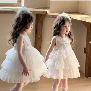 Mom Kids🌸พร้อมส่ง🌸ชุดเดรสแขนกุด สําหรับเด็กผู้หญิง ลายน่ารัก…