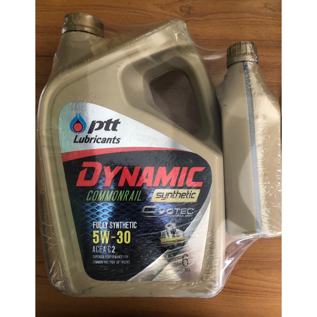 น้ำมันเครื่องดีเซล ไดนามิค คอมมอนเรล ซินเธติค 5w-30 PTT DYNAMIC COMMONRAIL SYNTHETIC 5W-30 6L