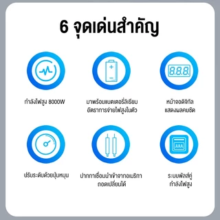 Rhain เครื่องเชื่อมแบบจุดดับเบิลพัลส์กำลังสูง 8000W แบตเตอรี่ลิเธียมในตัว 9600mAh สำหรับเชื่อมแผ่นนิกเกิล 0.1-0.3mm