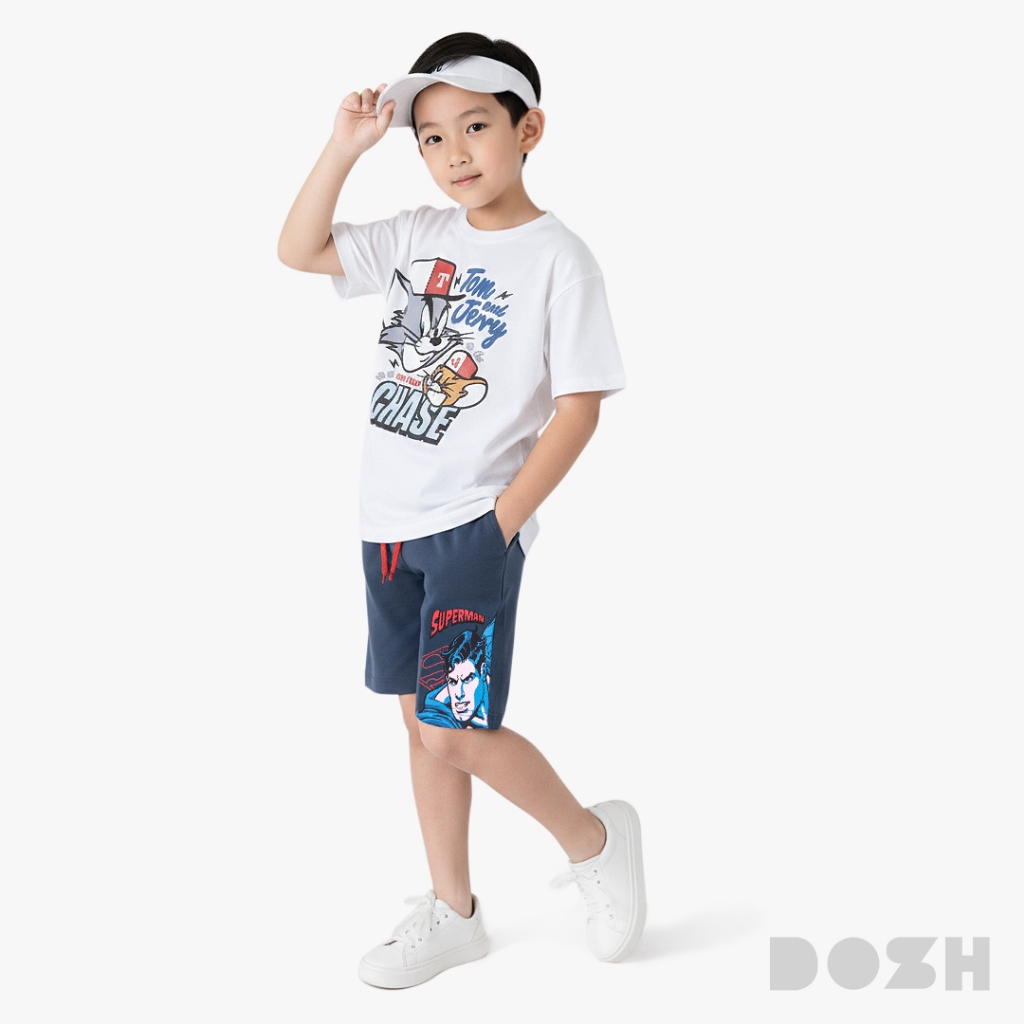 DOSH MEN'S OVERSIZED T-SHIRTS TOM AND JERRY เสื้อยืดโอเวอร์ไซส์ FTJMT5000-BL1 (M-XL)