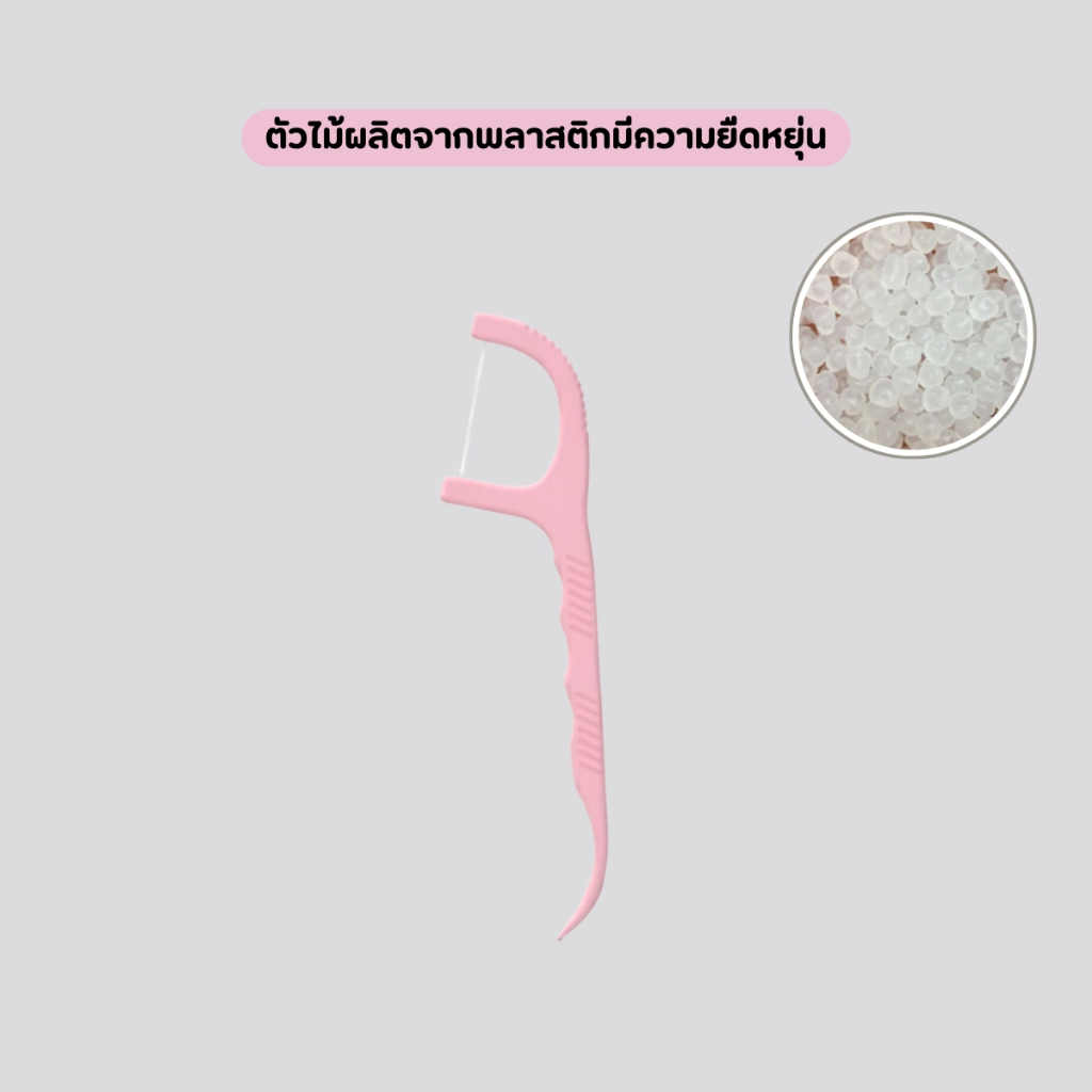 ไม้จิ้มฟันพลาสติก ไหมขัดฟันชนิดด้าม ไม้จิ้มฟันพร้อมไหมขัดฟัน ไหมขัดฟันแบบแท่ง - รูปที่ 5