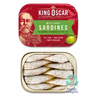 King Oscar Sardines Mackerel Olive Oil Jalapeno Lemon Med ปลาซาร์ดีนแมคเคอเรลคิงออสการ์นอร์เวย์น้ำมันมะกอก