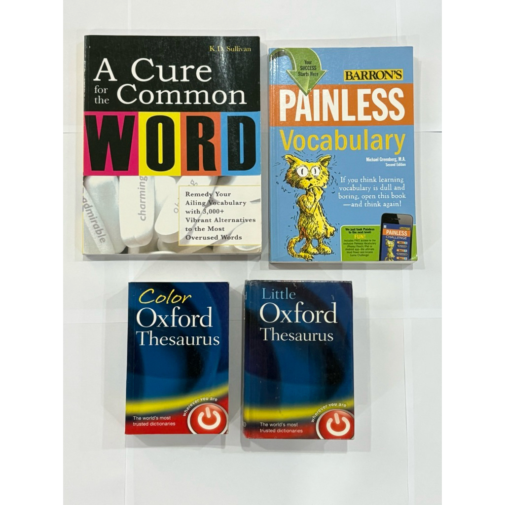 English Vocabulary & Thesaurus Books | Oxford & Writing Reference (4 Books)