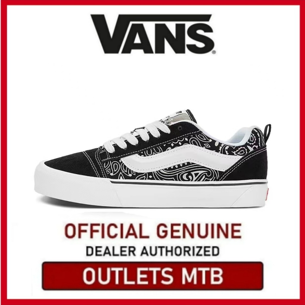 【100%Original】Knu Skool low cut board shoes for both men and women in black and white