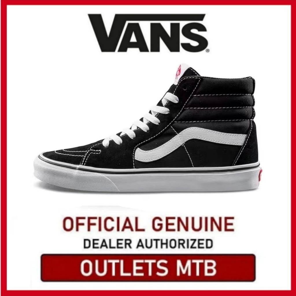 【100%Original】SK8 high top board shoes for both men and women in black and white