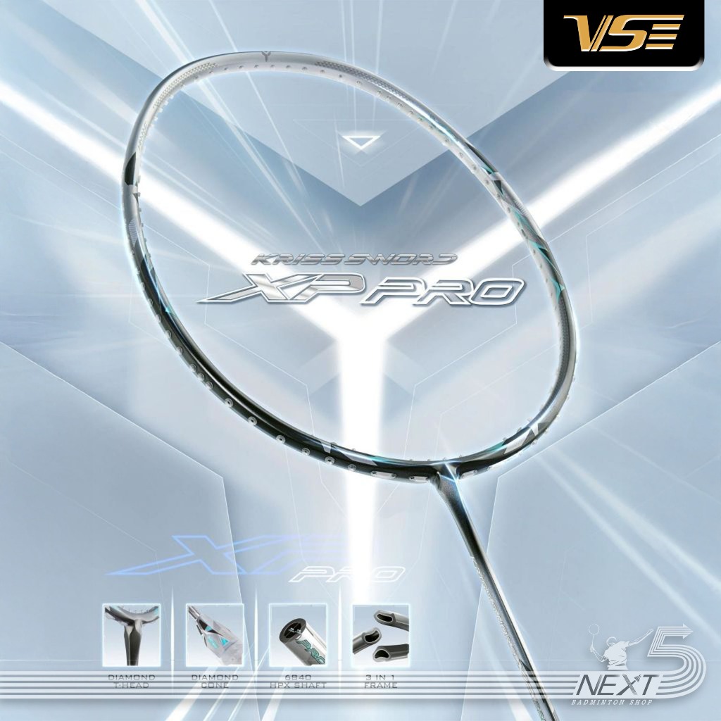 VS ไม้แบดมินตัน รุ่น Kriss Sword XP Pro แถมกริปคละสี+เอ็น+ซอง *ขึ้นเอ็น + ประกัน