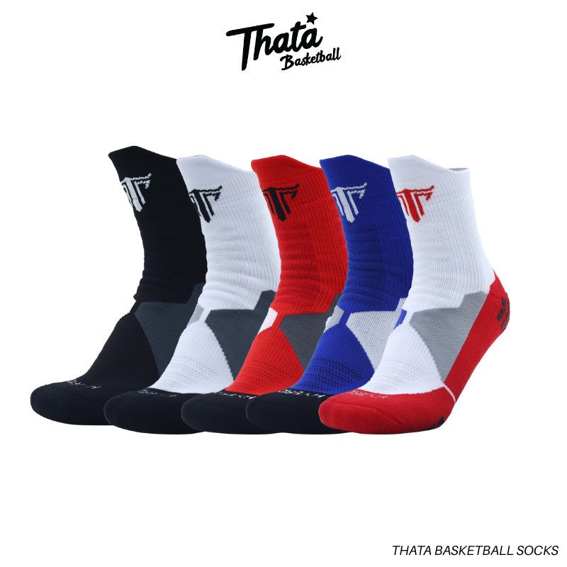 THATA Basketball Socks ถุงเท้าบาสเกตบอล รุ่น HPTk สำหรับเด็ก/ผู้หญิง รุ่นแข่งขัน