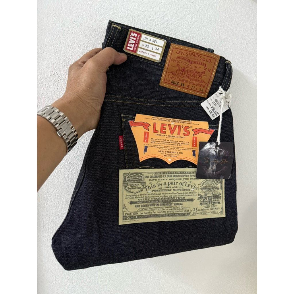 Levi’s 501 Zxx bigE ริมแดง LVC 1954 zipper Made in Japan , Size W32 L34 (ขนาดจริงดูตรงรายละเอียดสินค