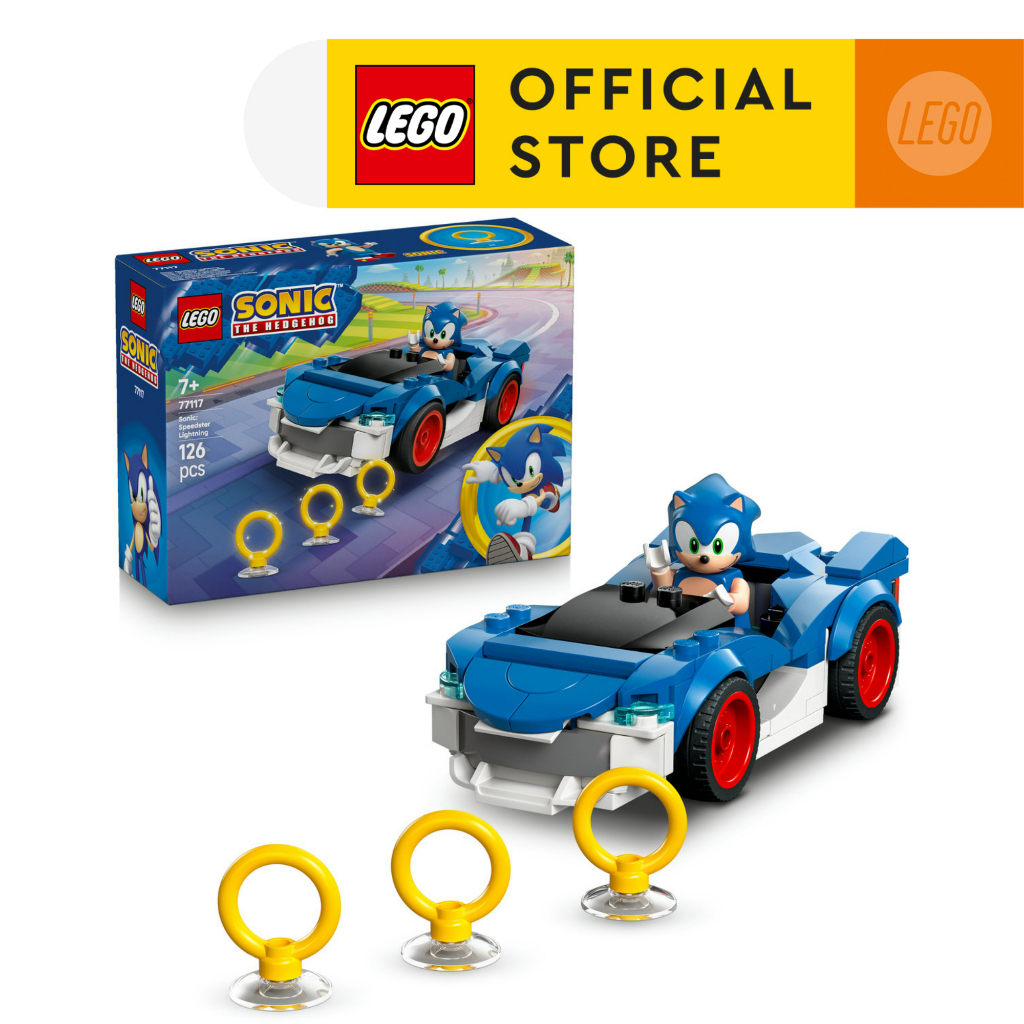 LEGO Sonic the Hedgehog 77117 Sonic: Speedster Lightning (126pcs.), Building Blocks, Kids Toy