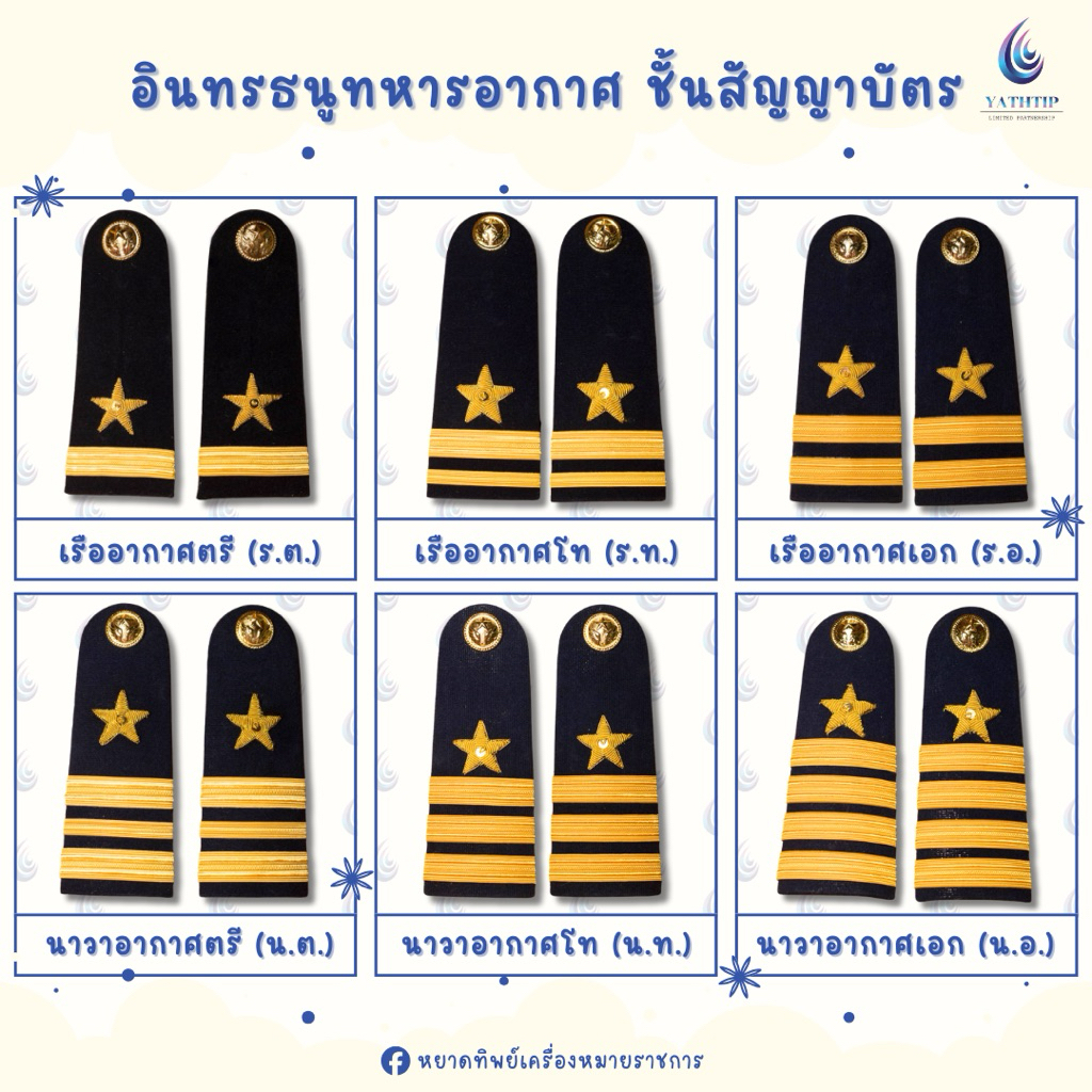 ‼️สินค้าพรีออเดอร์ 5-7 วัน‼️ อินทรธนูทหารอากาศ - บ่ายศ ทหารอากาศ