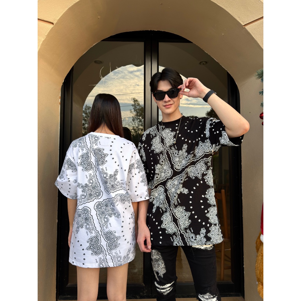 309XOM เสื้อยืดคอกลมพิมพ์ลายทั้งตัว XOMBRAND