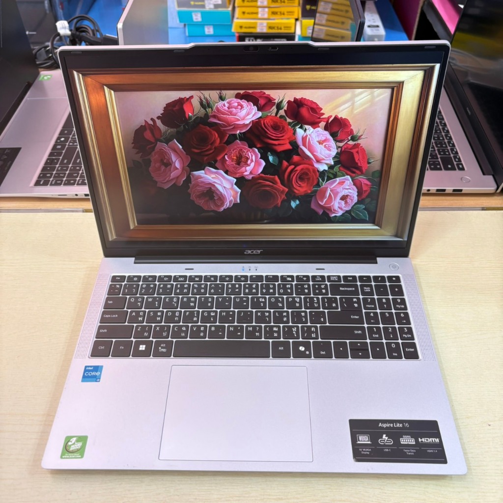 ACER  ASPIRE  LITE 16  AL16 - 52P - 331E  ประกันศูนย์  Onsite  30/04/2027  สภาพเครื่อง  85%