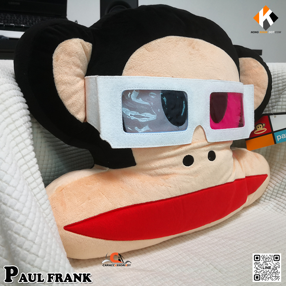 Paul Frank หมอนอิงหน้าพอลแฟรงค์ Paul Frank สวมแว่นสามมิติ ลิขสิทธิ์แท้