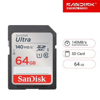 SanDisk Ultra SD Card 64GB Class 10 Speed 140MB/s (SDSDUNB-0…