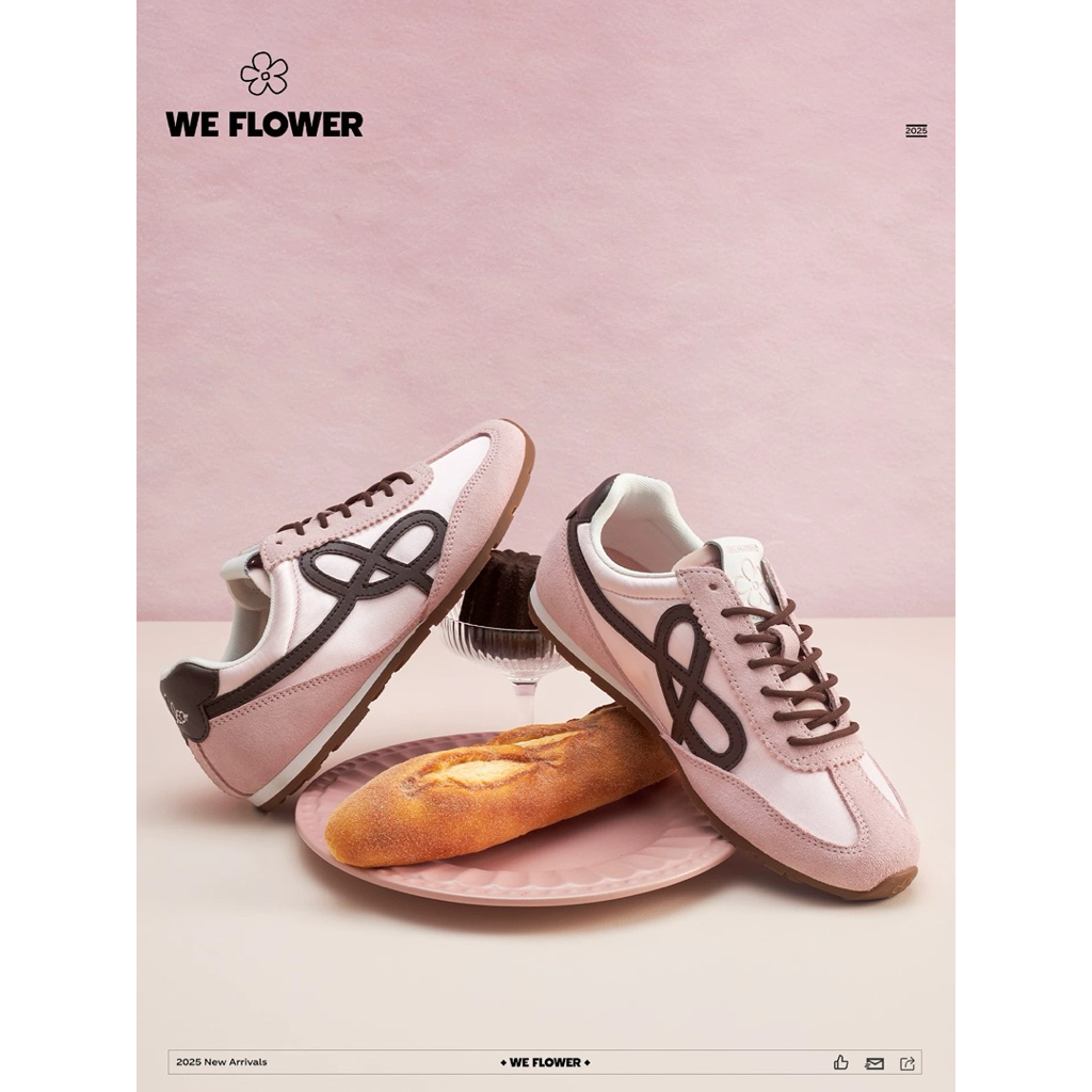 👞พรีออเดอร์ 15-20วัน [แบรนด์แท้💯] WeFlower Shoes - We Flower Baguette Series รองเท้าผ้าใบ We Flower 