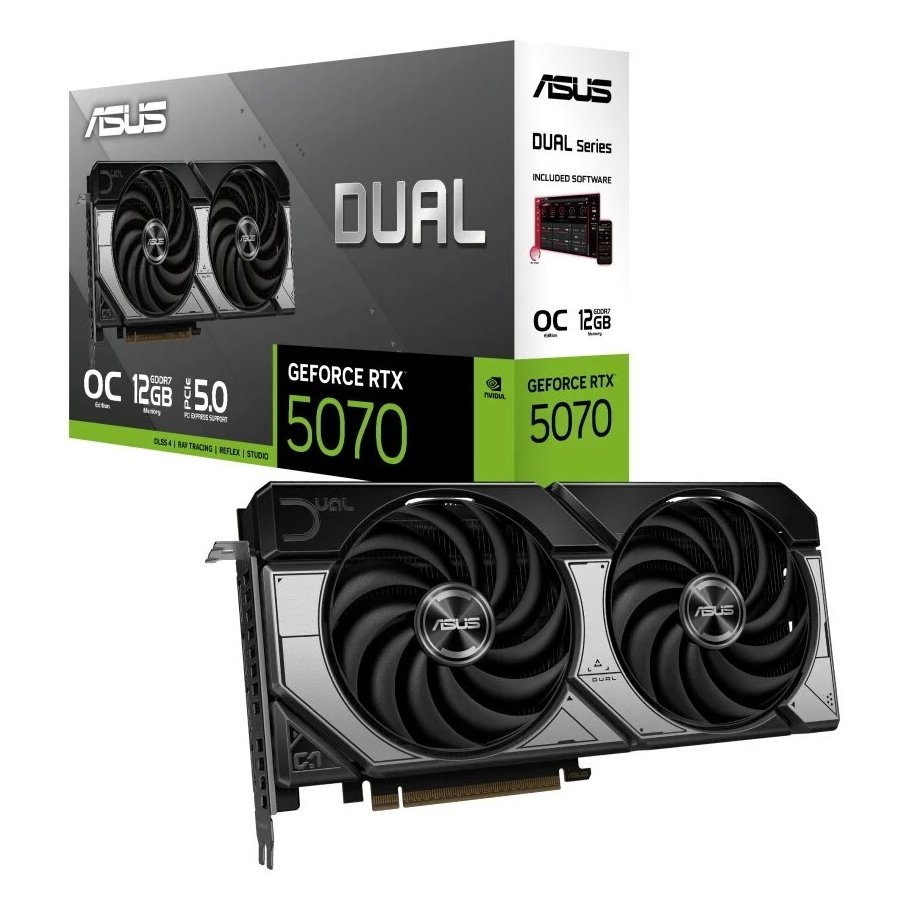 VGA ASUS GEFORCE RTX 5070 DUAL O12G - 12GB GDDR7 (DUAL-RTX5070-O12G)