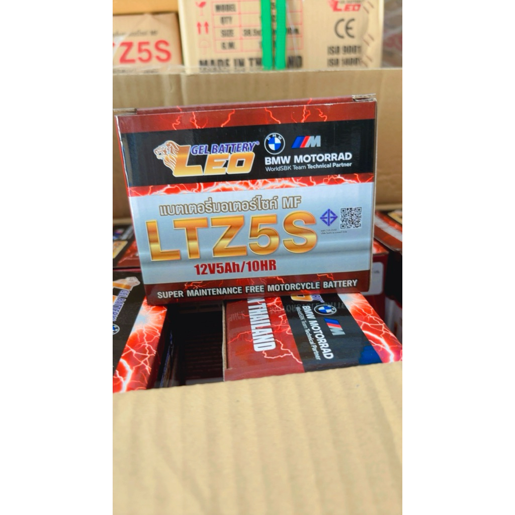 แบตเตอรี่ LEO LTZ5S 12V 5Ah สำหรับรถจักรยานยนต์