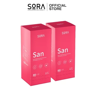 Sora SAN วิตามินซองกันโทรม 2 กล่อง l สูตร AstaQ10 กู้ผิวหมอง ปกป้องผิวจากแดด เสริมพลังงาน บูสสมองเฟรช