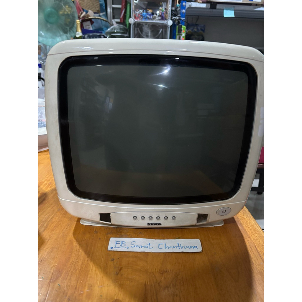 Strada CRT Color TV 14 inches White Color