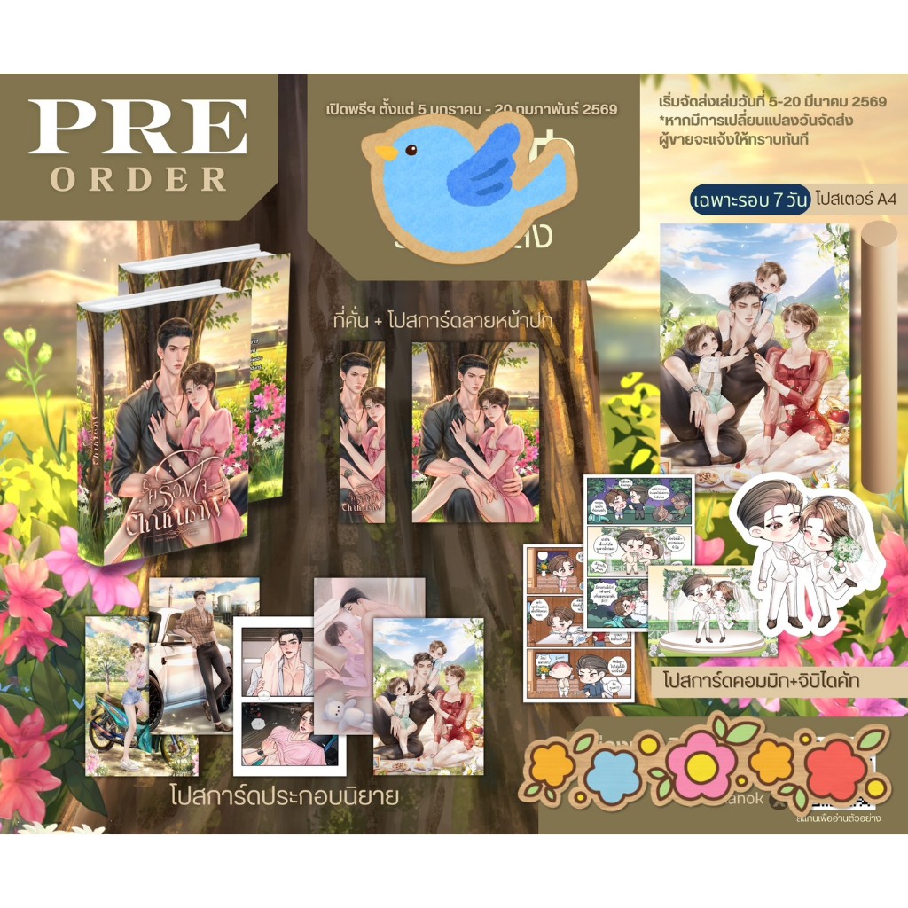 นิยายวาย ครองใจติณณภพ + ของแถมตามภาพ และ ของแถมรอบ 7 วัน เขียนโดย เจ้ากนก