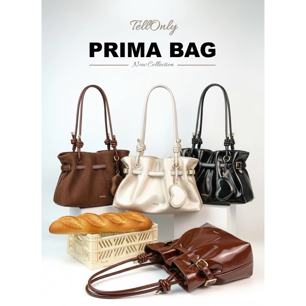 🔥พร้อมส่ง งานสั่งตัด🔥📌ใช้โค้ดร้านโคตรคุ้ม📌กระเป๋า Prima bag หนังพียูพรีเมี่ยม พร้อมหัวใจ