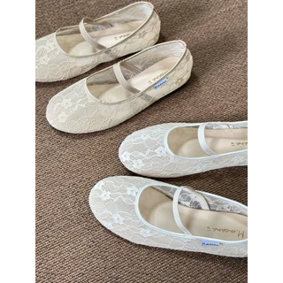 Lace Mary Jane ผลิตในไทย M.MOANAรองเท้าแมรี่เจน