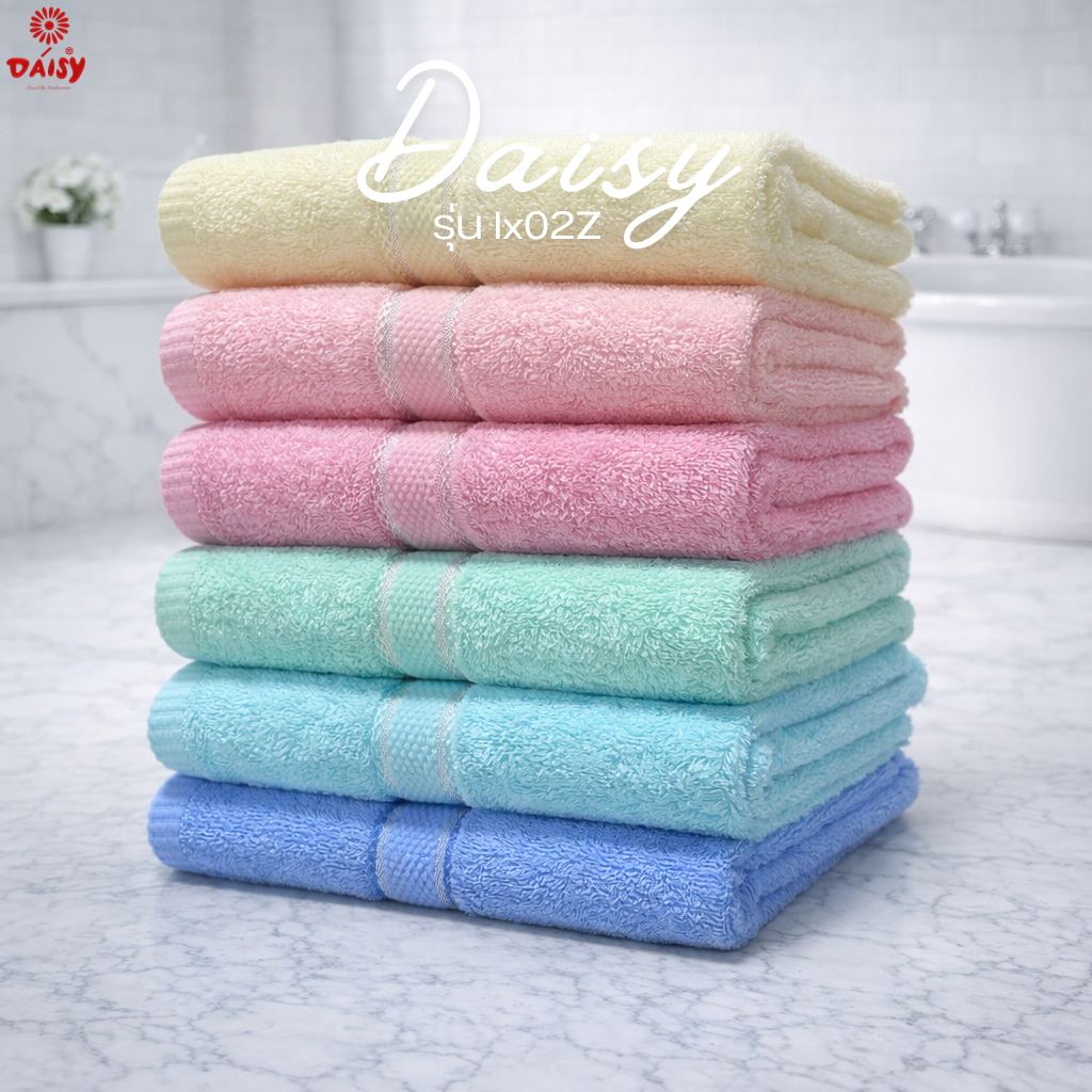 (ขายส่ง6ผืน/12ผืนคละสี) Ix02Z ผ้าขนหนู cotton100 ซับน้ำได้ดีขนนุ่มด้ายไม่หลุดง่าย ไม่มีกลิ่นอับ ระบายอากศได้ดี สีสันสดใส