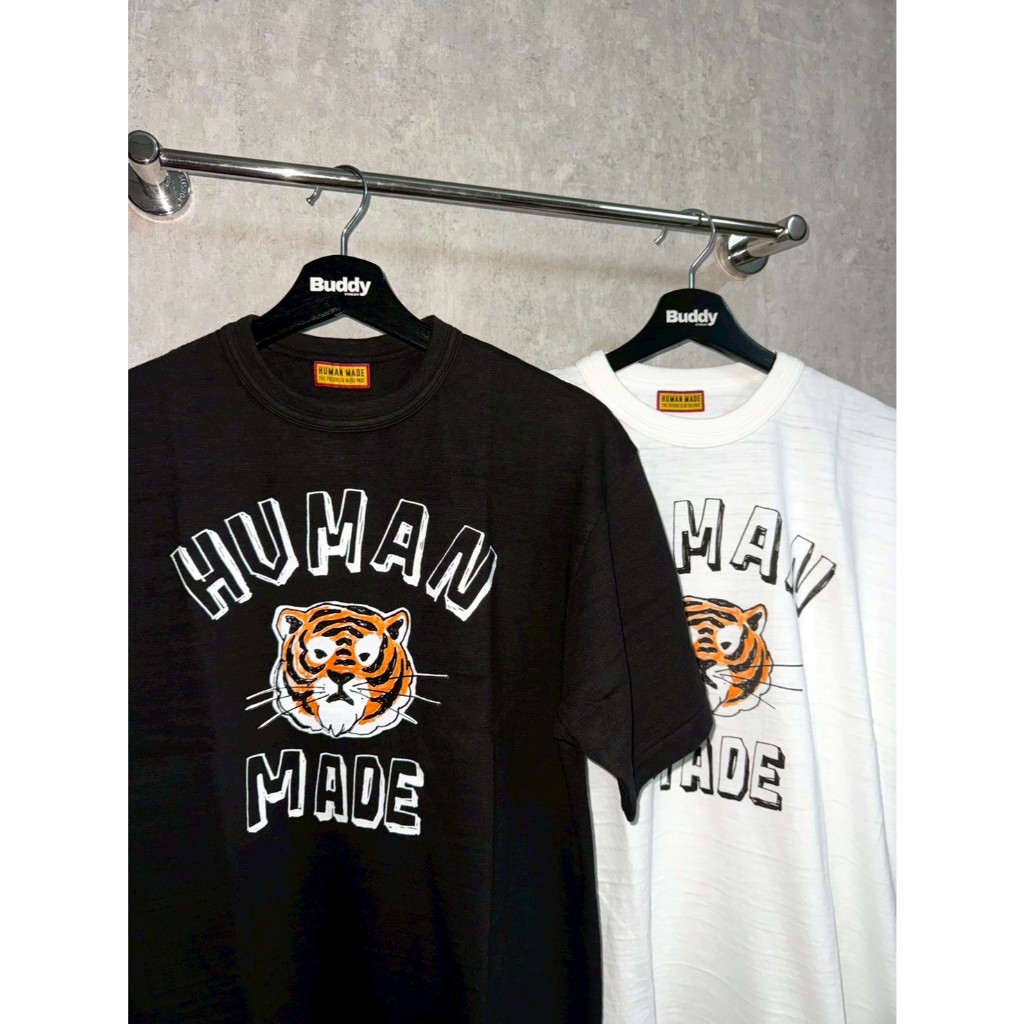 HUMAN MADE Graphic T-Shirt "TIGER" (Black/White) | เสื้อยืดลายเสือ ผ้า Slub สุดนุ่ม