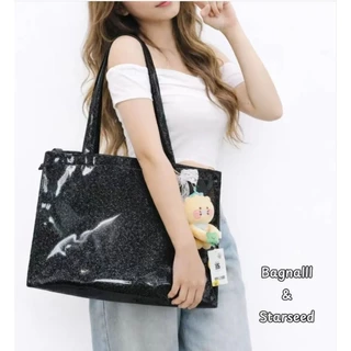 รุ่นBoxBagกระเป๋าหิ้วสะพายข้างกลิตเตอร์กากเพชรรุ่นทรงแนวนอนใส่โน๊ตบุ๊ค,ipad12.9"ใส่แฟ้มขนาดA4ถึงF4