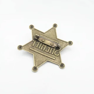 เข็มกลัดดาวนายอำเภอ Sheriff / Deputy สีทองรมดำ สไตล์วินเทจสุดคลาสสิก 00PIN01