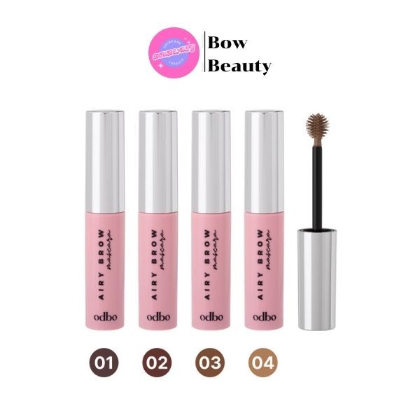 odbo airy brow mascara OD7020 มาสคาร่าคิ้ว ย้อมคิ้ว จัดทรงคิ้ว แอรี่่ บราว มาสคาร่า 6g. กันน้ำ กันเห