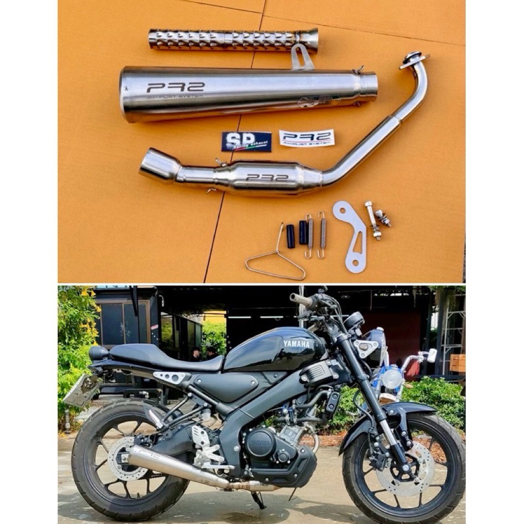 ชุดท่อแต่ง xsr155 ปลายกรวยEVO pr2