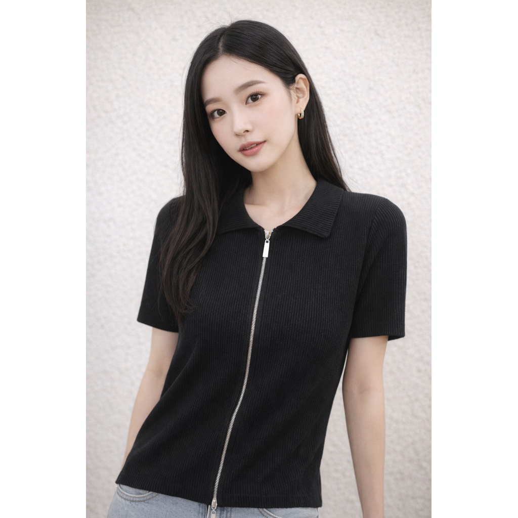 เสื้อไหมพรม ป้ายTag:One K คอปก Zip 2 Way