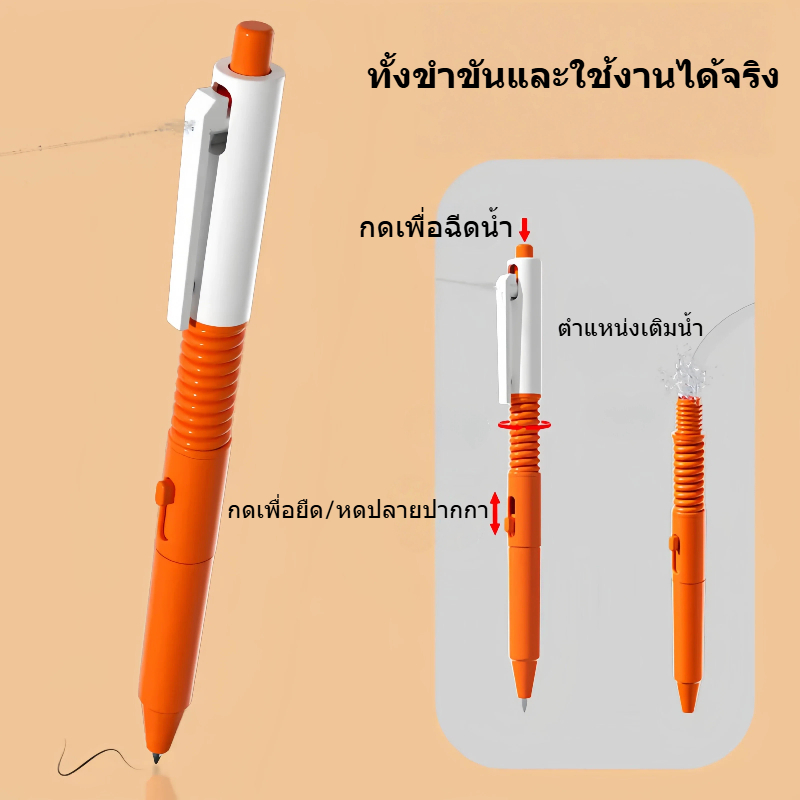 ปากกาฉีดน้ำ 2-in-1 ของเล่นแกล้งคน ใช้เขียนได้
