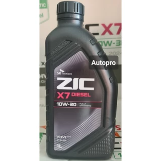 (น้ำมันใหม่ผลิตปี2024/2025) 10W-30 SK ZIC X7 สำหรับเครื่องยนต์ดีเซล สังเคราะห์แท้ 100% ระยะเปลี่ยนถ่าย 12000-15000 KM.