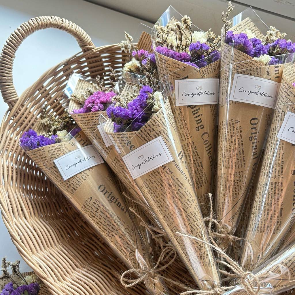 (พร้อมส่ง✨)ช่อดอกไม้แห้งช่อ25บาท  ดอกสแตติส ช่อดอกไม้ ปัจฉิม