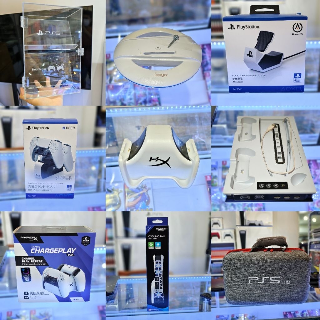อุปกรณ์เสริมเกมส์ PS5 มือ2 สภาพดี : แท่นชาร์จจอย PS5 ฐานตั้งเครื่อง PS5 มีสินค้าพร้อมส่ง!!!