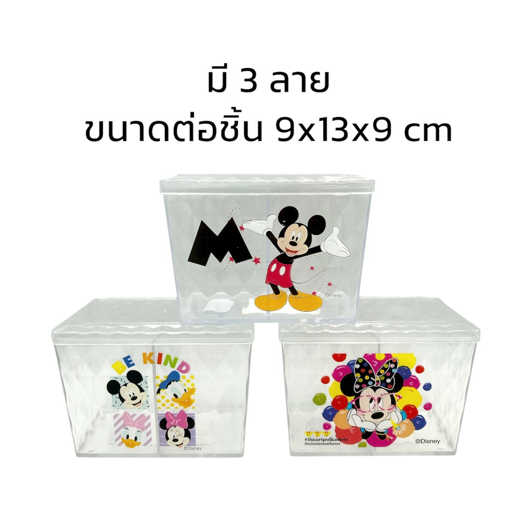 กล่องอเนกประสงค์ 2 ช่องมีฝาปิดคละลาย ลายลิขสิทธิ์แท้