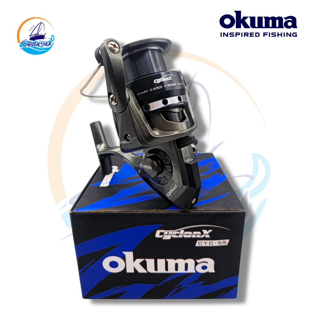 รอกตกปลา Okuma CyclonX รุ่น CYC-20 ถึง CYC-55 รอกสปินนิ่ง แข็งแรง ลื่น เบรกดี สำหรับตกปลาน้ำเค็ม-น้ำ