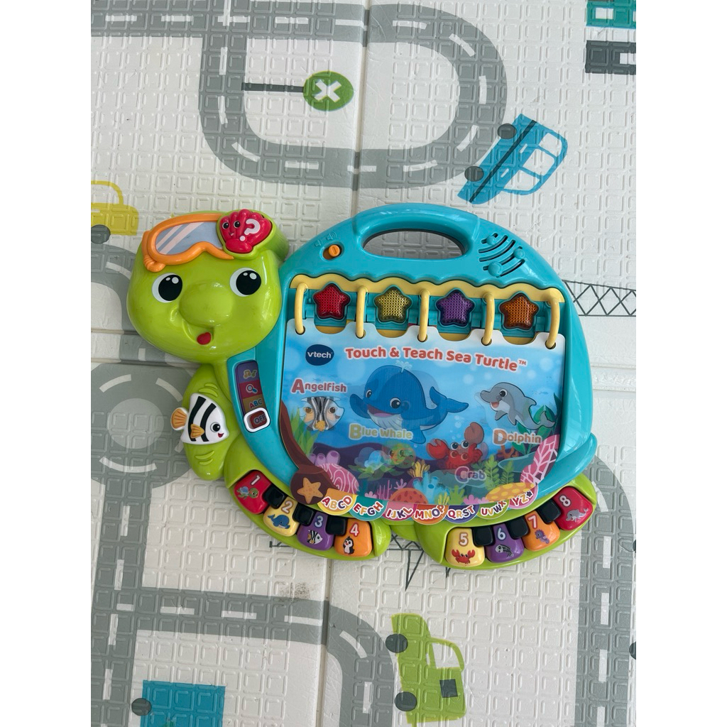 vtech Touch & Teach Sea Turtle หนังสือเพลงสำหรับเด็กมือสอง