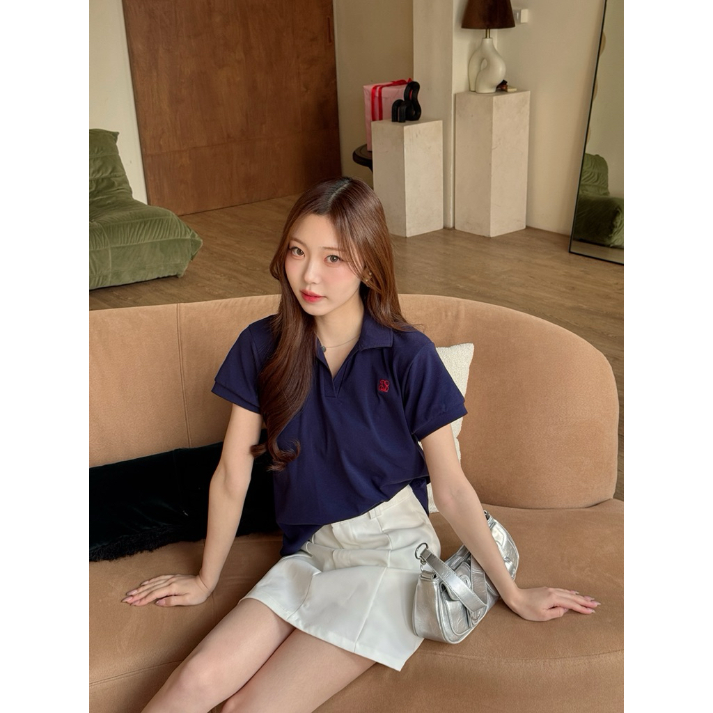 Valen Polo Top : เสื้อโปโลคอวี Longsaidoo_ รูปที่ 6