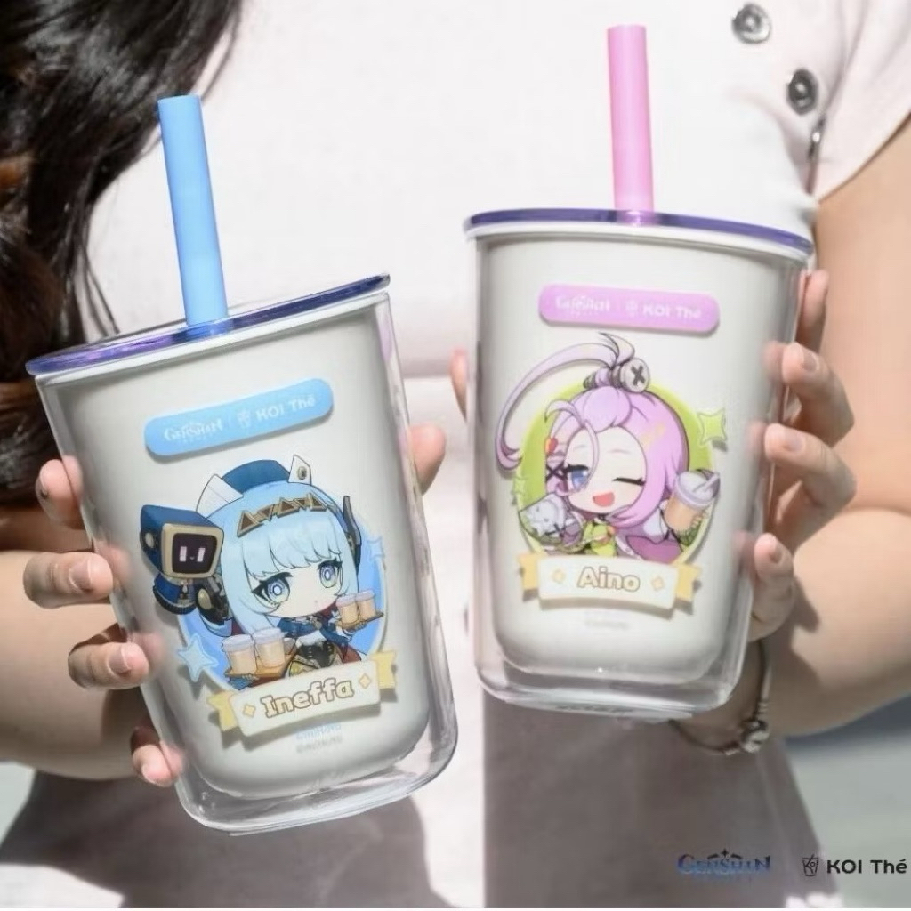 แก้ว Koi The Collaboration Genshin Impact เกนชินอิมแพ็ค ลิขสิทธิ์แท้ สีฟ้า